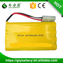 Paquete de batería recargable ni-cd AA 9.6v